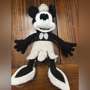 Disney Steamboat Minnie Mouse Plush 10” Monochrome Disney100 Collectible